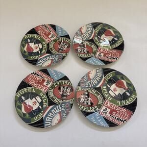 Set of 4 Royal Stafford ENGLAND Salad Plates Hotel De L'Europe Earthenware MCM‎